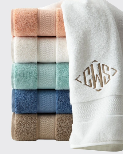 Shop Sferra Rima Bath Towel In Jade
