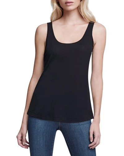Shop L Agence Perfect Scoop-neck Tank In Black