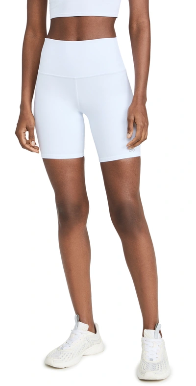 Shop Alo Yoga High Waist Bike Shorts White