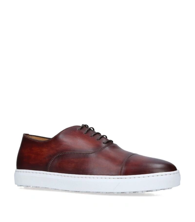 Shop Magnanni Hybrid-oxford Shoes In Brown