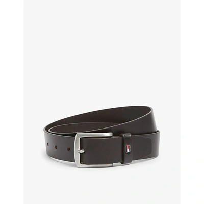 Tommy Hilfiger Denton Leather Belt 3.5cm In Testa Di Moro | ModeSens