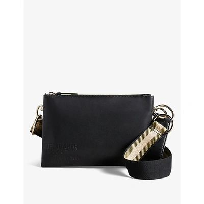 Shop Ted Baker Womens Black Darceyy Leather Cross-body Bag