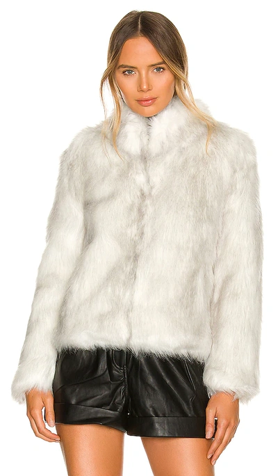 Shop Unreal Fur Fur Delish Faux Fur Jacket In 瑞士白