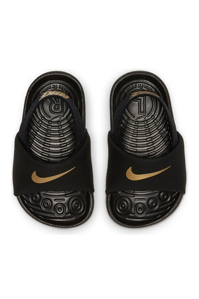 Shop Nike Kawa Slide Sandal In Black/m Gold