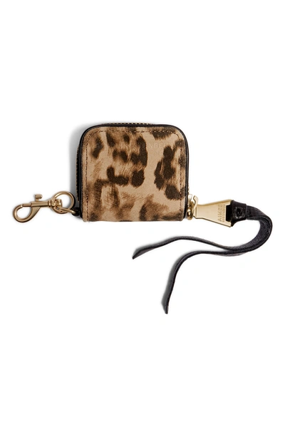 Shop Aimee Kestenberg Clip-on Leather Earbuds Case In Amazon Leopard