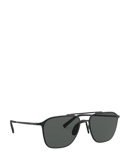 Shop Giorgio Armani Ar6110 Matte Black Male Sunglasses