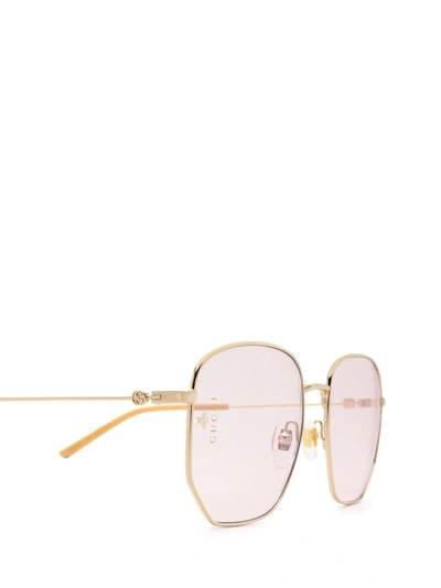 Shop Gucci Gg0396s Gold Female Sung In .