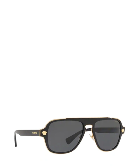 Shop Versace Ve2199 Black Male Sunglasses