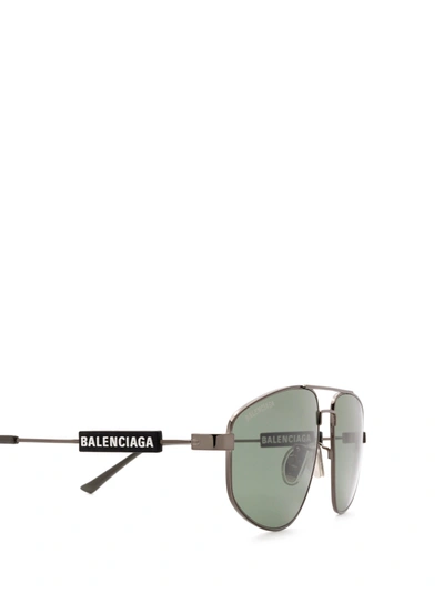 Shop Balenciaga Bb0115s Green Male Sunglasses