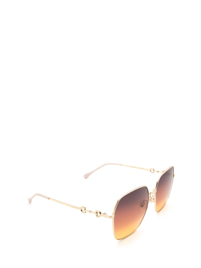 Shop Gucci Gg0882sa Gold Female Sunglasses