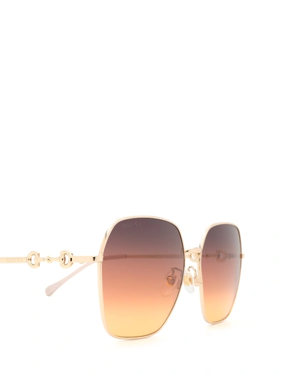 Shop Gucci Gg0882sa Gold Female Sunglasses