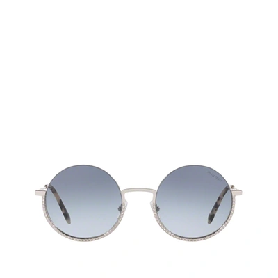 Shop Miu Miu Mu 69us Silver Female Sunglasses