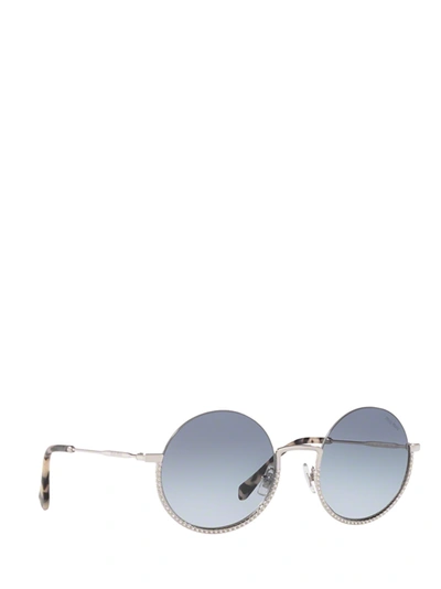 Shop Miu Miu Mu 69us Silver Female Sunglasses