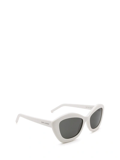 Shop Saint Laurent Sl 68 Ivory Female Sunglasses