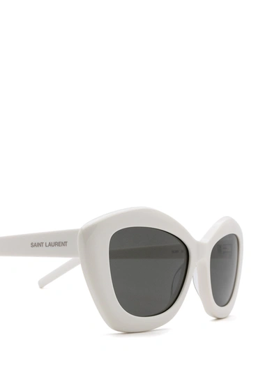 Shop Saint Laurent Sl 68 Ivory Female Sunglasses