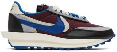 Shop Nike Burgundy Sacai & Undercover Edition Ldwaffle Sneakers In Maroon/blue