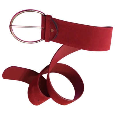 Pre-owned Linea Pelle Leather Belt In Red