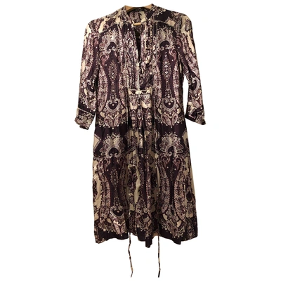 Pre-owned Massimo Dutti Silk Dress In Multicolour | ModeSens