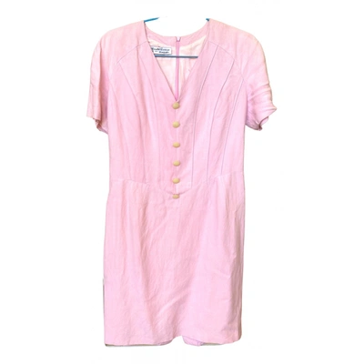Pre-owned Pierre Balmain Mini Dress In Pink