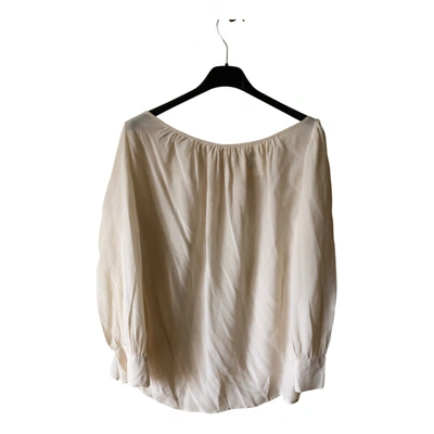 Pre-owned Semicouture Silk Blouse In White