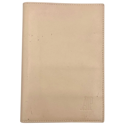 Pre-owned Audemars Piguet Leather Wallet In Beige