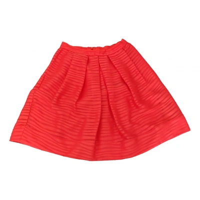 Pre-owned Reiss Mini Skirt In Orange