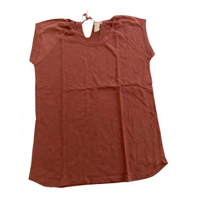 Pre-owned Bonpoint T-shirt In Burgundy
