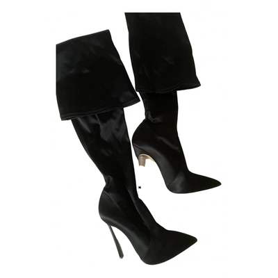 Pre-owned Casadei Boots In Black