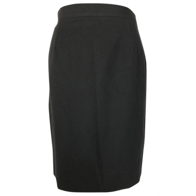 Pre-owned Valentino Cashmere Mid-length Skirt In Black