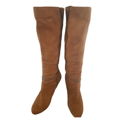 Pre-owned Donna Karan Boots In Camel | ModeSens