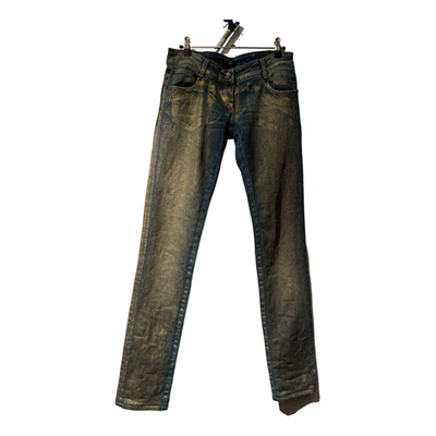 Pre-owned Patrizia Pepe Slim Jeans In Metallic
