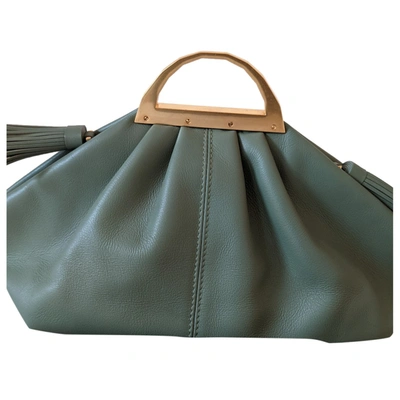 Pre-owned The Volon Leather Handbag In Green