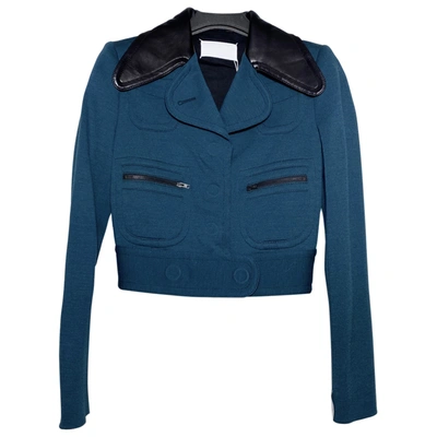 Pre-owned Maison Margiela Wool Short Vest In Blue