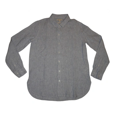 Pre-owned Barbour Linen Shirt In Blue