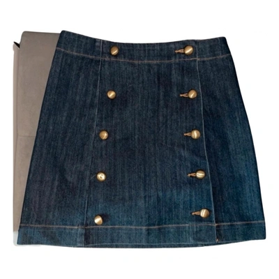 Pre-owned Michael Kors Mini Skirt In Blue