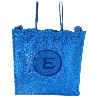 Pre-owned Ermanno Scervino Tote In Blue