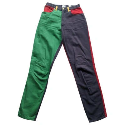 Pre-owned Moschino Slim Jeans In Multicolour