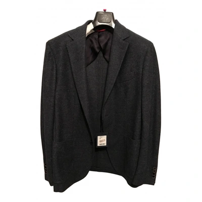 Pre-owned Fay Wool Jacket In Anthracite