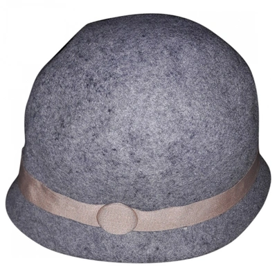 Pre-owned Massimo Dutti Wool Hat In Grey
