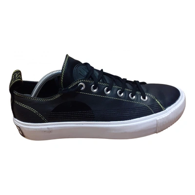Pre-owned Mcq By Alexander Mcqueen Leather Low Trainers In Black