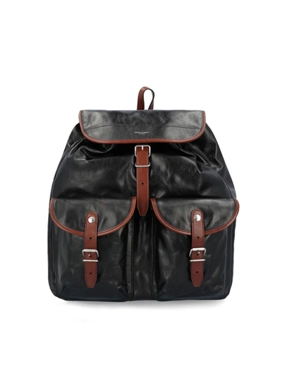 Shop Saint Laurent Men's Black Leather Backpack