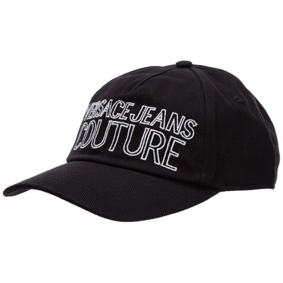 Shop Versace Jeans Couture Adjustable Men's Cotton Hat Baseball Cap In Black