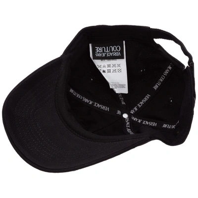 Shop Versace Jeans Couture Adjustable Men's Cotton Hat Baseball Cap In Black