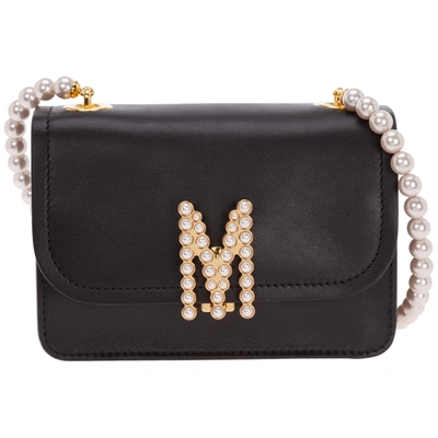 Shop Moschino Women's Leather Shoulder Bag  M In Black