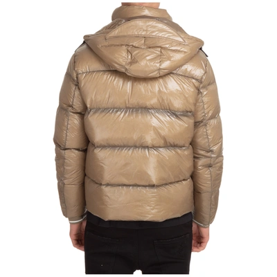 Shop Emporio Armani Men's Outerwear Down Jacket Blouson Hood In Beige