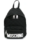Moschino Quilted Backpack - Black