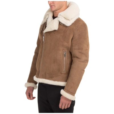 Shop Les Hommes Men's Leather Outerwear Jacket Blouson In Brown