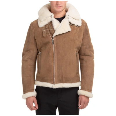 Shop Les Hommes Men's Leather Outerwear Jacket Blouson In Brown