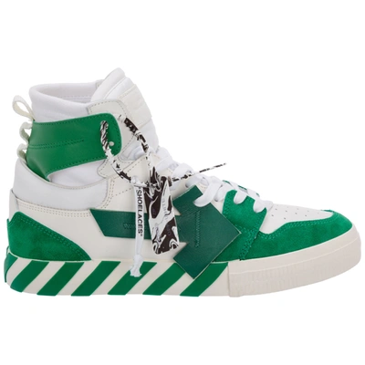 Shop Off-white Men's Shoes High Top Leather Trainers Sneakers  Vulcanized In White