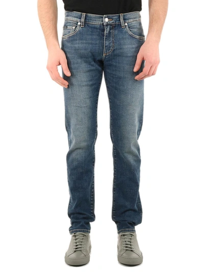 Shop Dolce & Gabbana Skinny Stretch Jeans In Blue